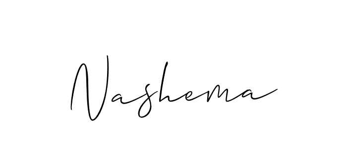 Check out images of Autograph of Nashema name. Actor Nashema Signature Style. Allison_Script is a professional sign style online. Nashema signature style 2 images and pictures png