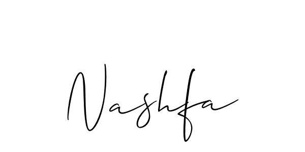 Allison_Script is a professional signature style that is perfect for those who want to add a touch of class to their signature. It is also a great choice for those who want to make their signature more unique. Get Nashfa name to fancy signature for free. Nashfa signature style 2 images and pictures png