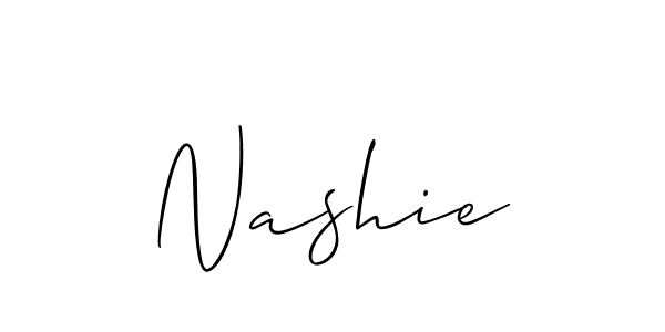 It looks lik you need a new signature style for name Nashie. Design unique handwritten (Allison_Script) signature with our free signature maker in just a few clicks. Nashie signature style 2 images and pictures png