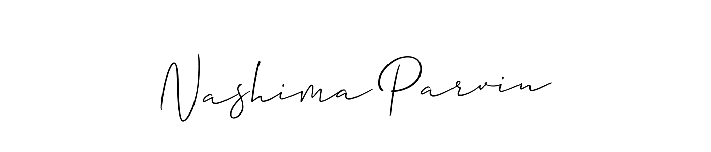 Make a short Nashima Parvin signature style. Manage your documents anywhere anytime using Allison_Script. Create and add eSignatures, submit forms, share and send files easily. Nashima Parvin signature style 2 images and pictures png