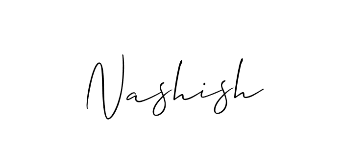 if you are searching for the best signature style for your name Nashish. so please give up your signature search. here we have designed multiple signature styles  using Allison_Script. Nashish signature style 2 images and pictures png