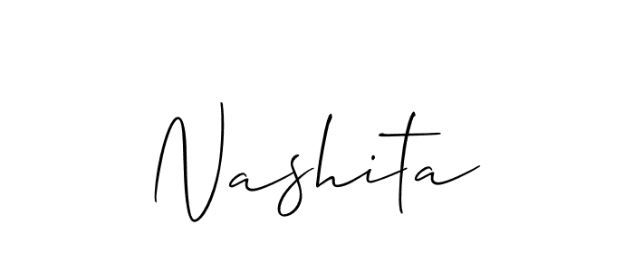 Also You can easily find your signature by using the search form. We will create Nashita name handwritten signature images for you free of cost using Allison_Script sign style. Nashita signature style 2 images and pictures png