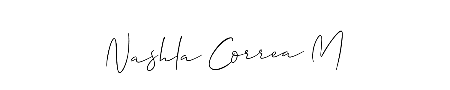 Once you've used our free online signature maker to create your best signature Allison_Script style, it's time to enjoy all of the benefits that Nashla Correa M name signing documents. Nashla Correa M signature style 2 images and pictures png