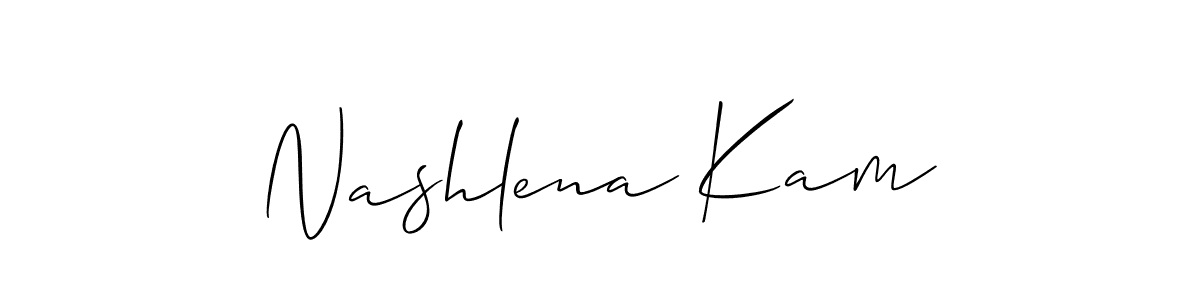 Make a beautiful signature design for name Nashlena Kam. Use this online signature maker to create a handwritten signature for free. Nashlena Kam signature style 2 images and pictures png