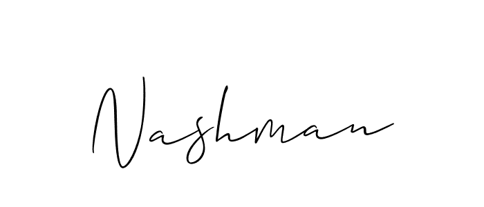 You should practise on your own different ways (Allison_Script) to write your name (Nashman) in signature. don't let someone else do it for you. Nashman signature style 2 images and pictures png