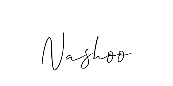 Best and Professional Signature Style for Nashoo. Allison_Script Best Signature Style Collection. Nashoo signature style 2 images and pictures png