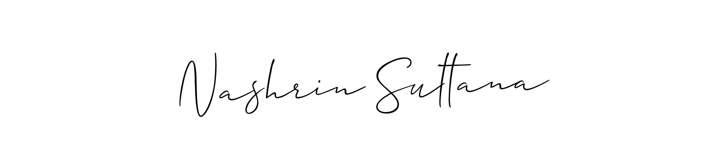 How to make Nashrin Sultana signature? Allison_Script is a professional autograph style. Create handwritten signature for Nashrin Sultana name. Nashrin Sultana signature style 2 images and pictures png