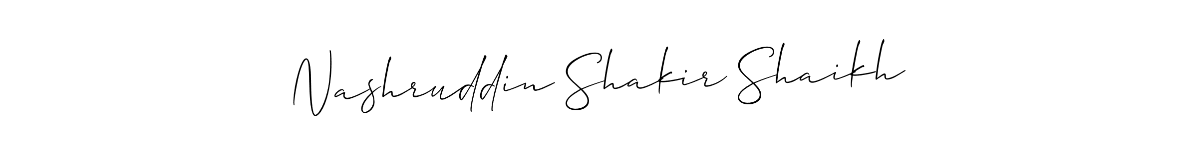 Nashruddin Shakir Shaikh stylish signature style. Best Handwritten Sign (Allison_Script) for my name. Handwritten Signature Collection Ideas for my name Nashruddin Shakir Shaikh. Nashruddin Shakir Shaikh signature style 2 images and pictures png