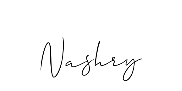 Create a beautiful signature design for name Nashry. With this signature (Allison_Script) fonts, you can make a handwritten signature for free. Nashry signature style 2 images and pictures png