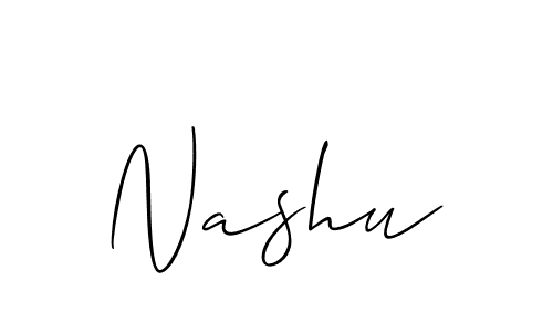 Also You can easily find your signature by using the search form. We will create Nashu name handwritten signature images for you free of cost using Allison_Script sign style. Nashu signature style 2 images and pictures png