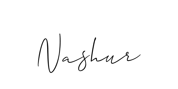 Also we have Nashur name is the best signature style. Create professional handwritten signature collection using Allison_Script autograph style. Nashur signature style 2 images and pictures png