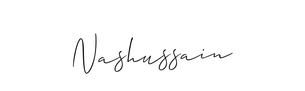 It looks lik you need a new signature style for name Nashussain. Design unique handwritten (Allison_Script) signature with our free signature maker in just a few clicks. Nashussain signature style 2 images and pictures png