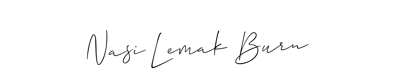 It looks lik you need a new signature style for name Nasi Lemak Burn. Design unique handwritten (Allison_Script) signature with our free signature maker in just a few clicks. Nasi Lemak Burn signature style 2 images and pictures png