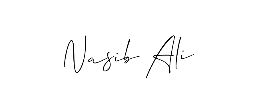 if you are searching for the best signature style for your name Nasib Ali. so please give up your signature search. here we have designed multiple signature styles  using Allison_Script. Nasib Ali signature style 2 images and pictures png