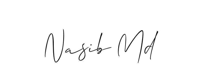 Create a beautiful signature design for name Nasib Md. With this signature (Allison_Script) fonts, you can make a handwritten signature for free. Nasib Md signature style 2 images and pictures png