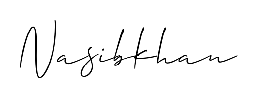 Explore multiple handwriting variations for Nasibkhan including this stunning Allison_Script design. Free to use across all platforms. Nasibkhan signature style 2 images and pictures png