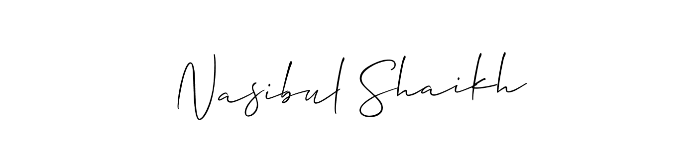 Also we have Nasibul Shaikh name is the best signature style. Create professional handwritten signature collection using Allison_Script autograph style. Nasibul Shaikh signature style 2 images and pictures png