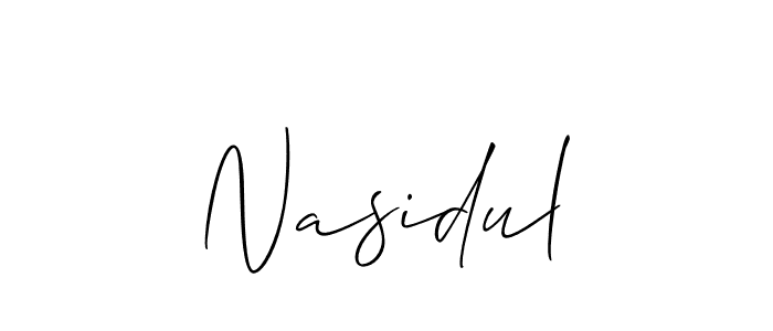 Nasidul stylish signature style. Best Handwritten Sign (Allison_Script) for my name. Handwritten Signature Collection Ideas for my name Nasidul. Nasidul signature style 2 images and pictures png