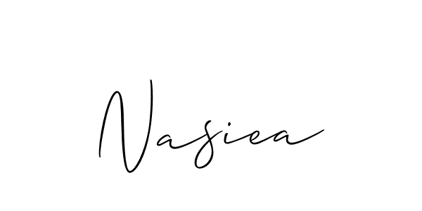 Create a beautiful signature design for name Nasiea. With this signature (Allison_Script) fonts, you can make a handwritten signature for free. Nasiea signature style 2 images and pictures png