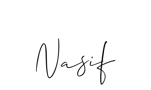 How to make Nasif name signature. Use Allison_Script style for creating short signs online. This is the latest handwritten sign. Nasif signature style 2 images and pictures png