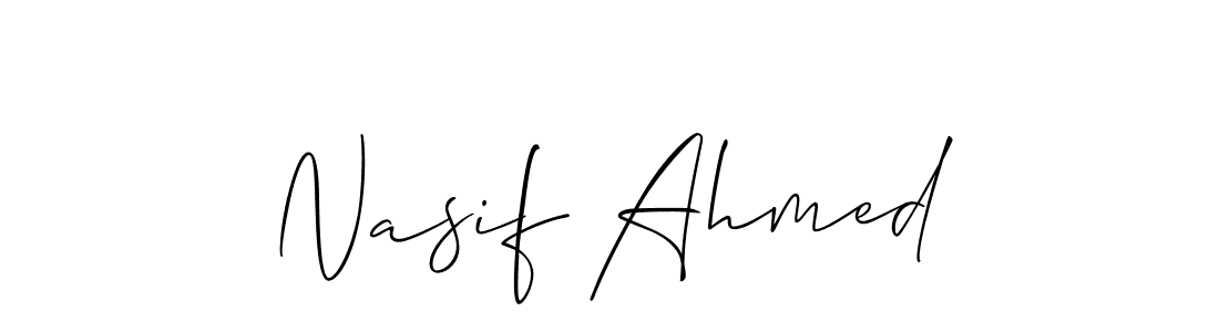 Make a short Nasif Ahmed signature style. Manage your documents anywhere anytime using Allison_Script. Create and add eSignatures, submit forms, share and send files easily. Nasif Ahmed signature style 2 images and pictures png