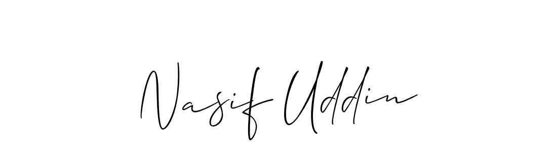 Make a short Nasif Uddin signature style. Manage your documents anywhere anytime using Allison_Script. Create and add eSignatures, submit forms, share and send files easily. Nasif Uddin signature style 2 images and pictures png