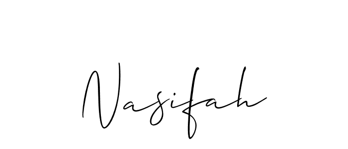 Make a short Nasifah signature style. Manage your documents anywhere anytime using Allison_Script. Create and add eSignatures, submit forms, share and send files easily. Nasifah signature style 2 images and pictures png