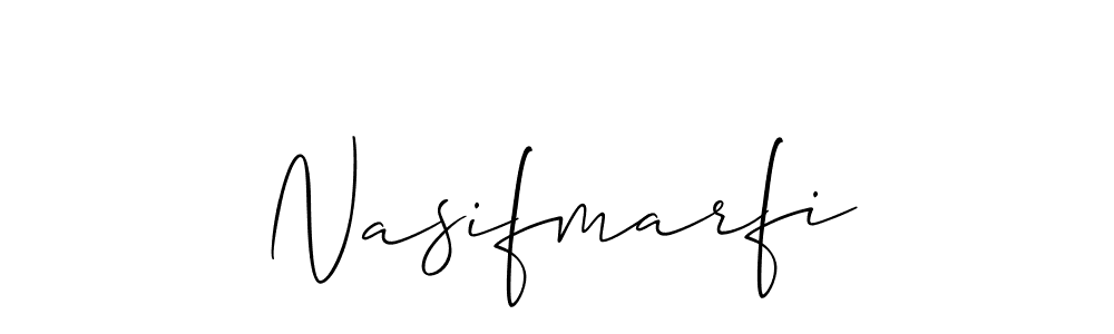 Create a beautiful signature design for name Nasifmarfi. With this signature (Allison_Script) fonts, you can make a handwritten signature for free. Nasifmarfi signature style 2 images and pictures png