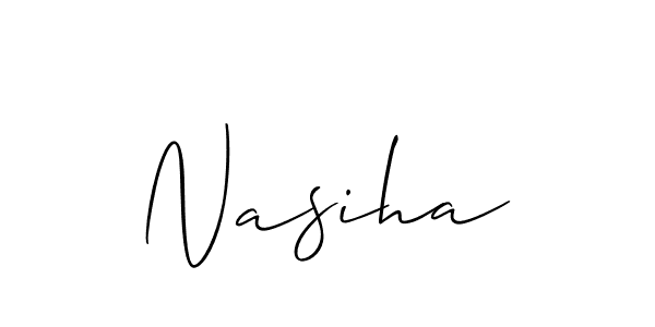 How to make Nasiha signature? Allison_Script is a professional autograph style. Create handwritten signature for Nasiha name. Nasiha signature style 2 images and pictures png