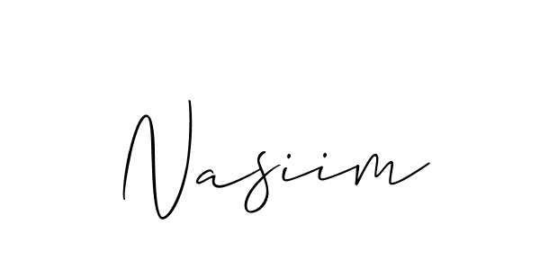 Best and Professional Signature Style for Nasiim. Allison_Script Best Signature Style Collection. Nasiim signature style 2 images and pictures png