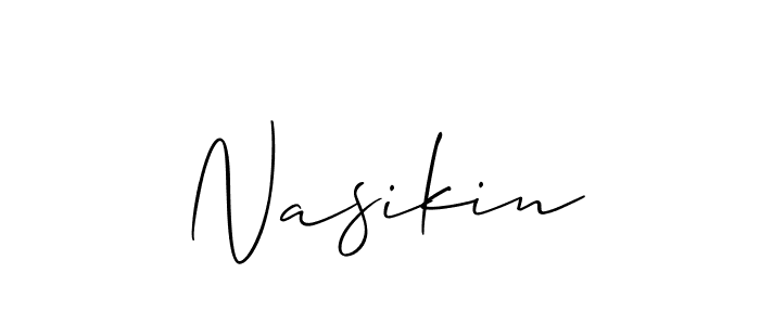 How to Draw Nasikin signature style? Allison_Script is a latest design signature styles for name Nasikin. Nasikin signature style 2 images and pictures png