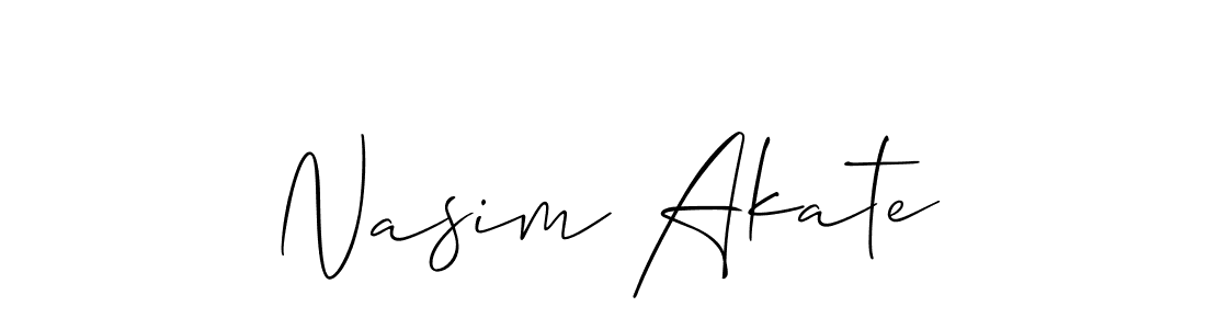 Make a short Nasim Akate signature style. Manage your documents anywhere anytime using Allison_Script. Create and add eSignatures, submit forms, share and send files easily. Nasim Akate signature style 2 images and pictures png