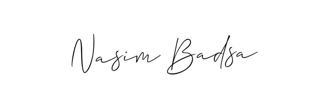 The best way (Allison_Script) to make a short signature is to pick only two or three words in your name. The name Nasim Badsa include a total of six letters. For converting this name. Nasim Badsa signature style 2 images and pictures png