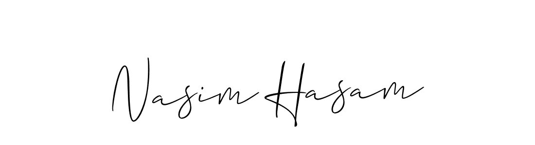 Make a short Nasim Hasam signature style. Manage your documents anywhere anytime using Allison_Script. Create and add eSignatures, submit forms, share and send files easily. Nasim Hasam signature style 2 images and pictures png