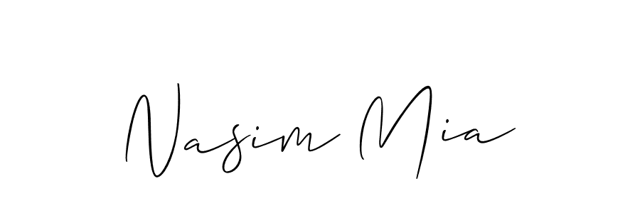 Design your own signature with our free online signature maker. With this signature software, you can create a handwritten (Allison_Script) signature for name Nasim Mia. Nasim Mia signature style 2 images and pictures png