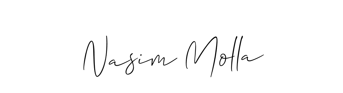Nasim Molla stylish signature style. Best Handwritten Sign (Allison_Script) for my name. Handwritten Signature Collection Ideas for my name Nasim Molla. Nasim Molla signature style 2 images and pictures png