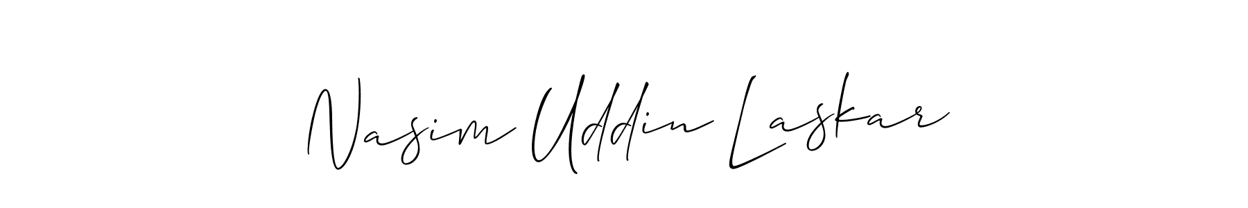 You can use this online signature creator to create a handwritten signature for the name Nasim Uddin Laskar. This is the best online autograph maker. Nasim Uddin Laskar signature style 2 images and pictures png
