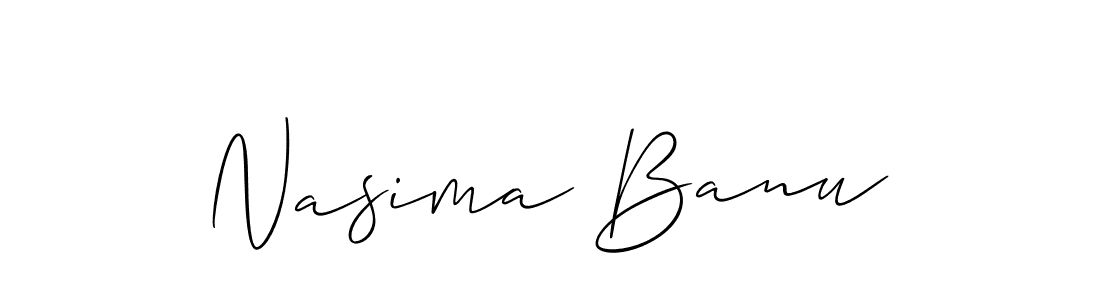 if you are searching for the best signature style for your name Nasima Banu. so please give up your signature search. here we have designed multiple signature styles  using Allison_Script. Nasima Banu signature style 2 images and pictures png