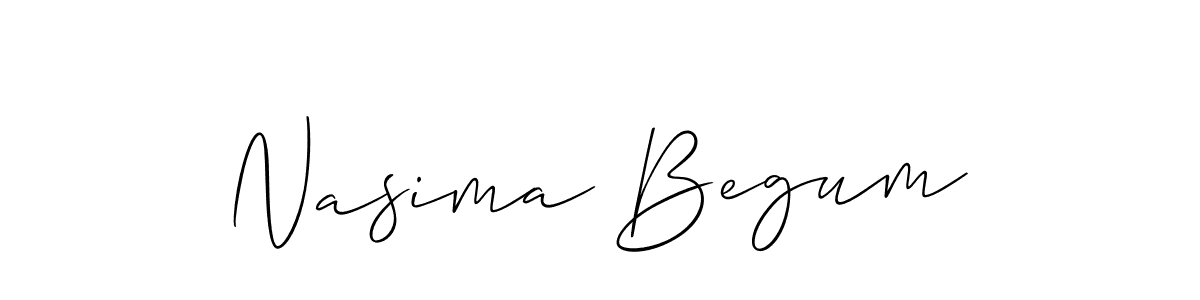 Also You can easily find your signature by using the search form. We will create Nasima Begum name handwritten signature images for you free of cost using Allison_Script sign style. Nasima Begum signature style 2 images and pictures png