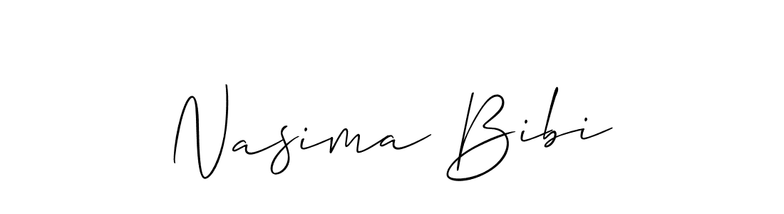 Nasima Bibi stylish signature style. Best Handwritten Sign (Allison_Script) for my name. Handwritten Signature Collection Ideas for my name Nasima Bibi. Nasima Bibi signature style 2 images and pictures png