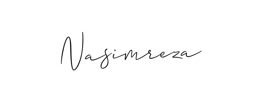 How to Draw Nasimreza signature style? Allison_Script is a latest design signature styles for name Nasimreza. Nasimreza signature style 2 images and pictures png