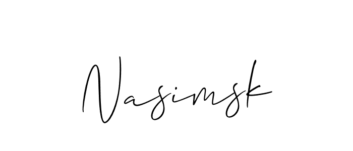 You should practise on your own different ways (Allison_Script) to write your name (Nasimsk) in signature. don't let someone else do it for you. Nasimsk signature style 2 images and pictures png