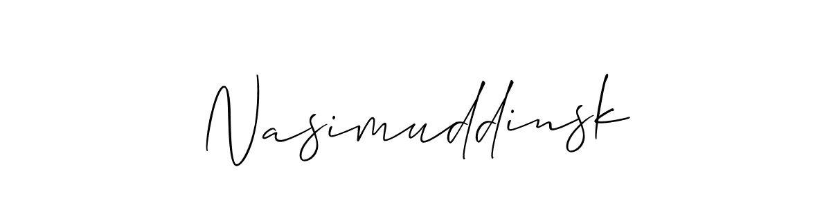 Nasimuddinsk stylish signature style. Best Handwritten Sign (Allison_Script) for my name. Handwritten Signature Collection Ideas for my name Nasimuddinsk. Nasimuddinsk signature style 2 images and pictures png