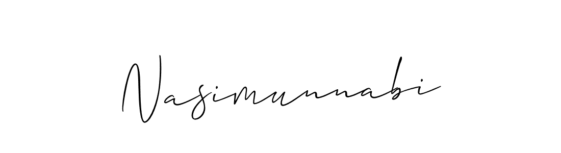 Design your own signature with our free online signature maker. With this signature software, you can create a handwritten (Allison_Script) signature for name Nasimunnabi. Nasimunnabi signature style 2 images and pictures png
