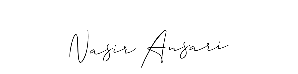 How to Draw Nasir Ansari signature style? Allison_Script is a latest design signature styles for name Nasir Ansari. Nasir Ansari signature style 2 images and pictures png