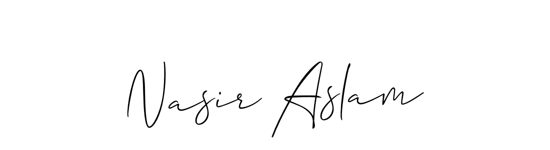 Also we have Nasir Aslam name is the best signature style. Create professional handwritten signature collection using Allison_Script autograph style. Nasir Aslam signature style 2 images and pictures png