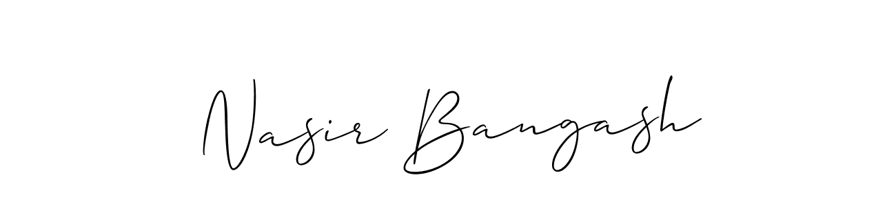 It looks lik you need a new signature style for name Nasir Bangash. Design unique handwritten (Allison_Script) signature with our free signature maker in just a few clicks. Nasir Bangash signature style 2 images and pictures png