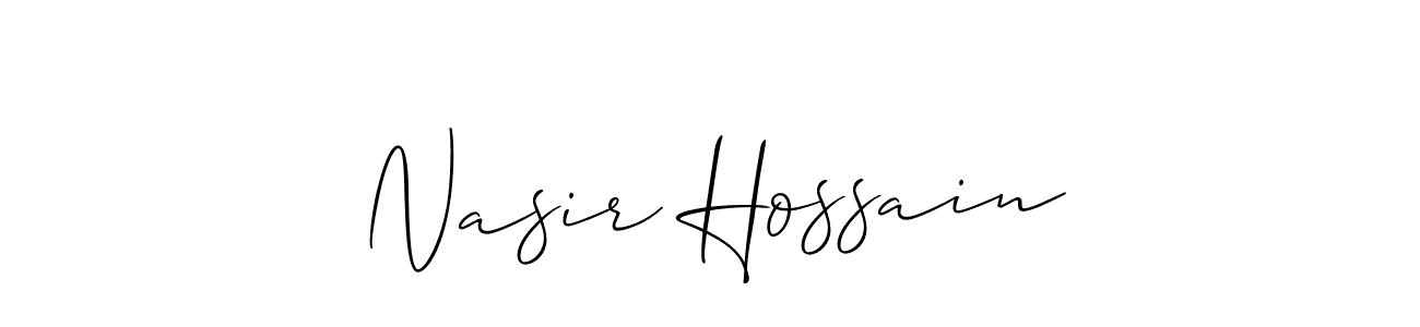 It looks lik you need a new signature style for name Nasir Hossain. Design unique handwritten (Allison_Script) signature with our free signature maker in just a few clicks. Nasir Hossain signature style 2 images and pictures png