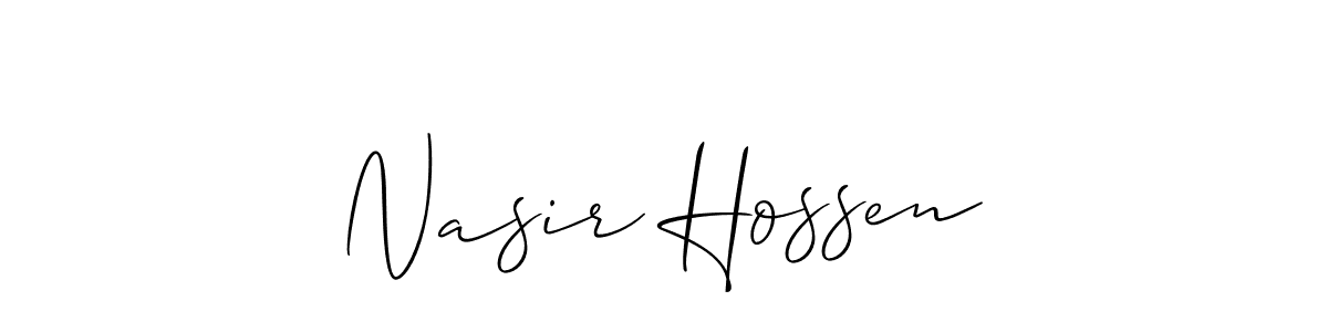 Nasir Hossen stylish signature style. Best Handwritten Sign (Allison_Script) for my name. Handwritten Signature Collection Ideas for my name Nasir Hossen. Nasir Hossen signature style 2 images and pictures png