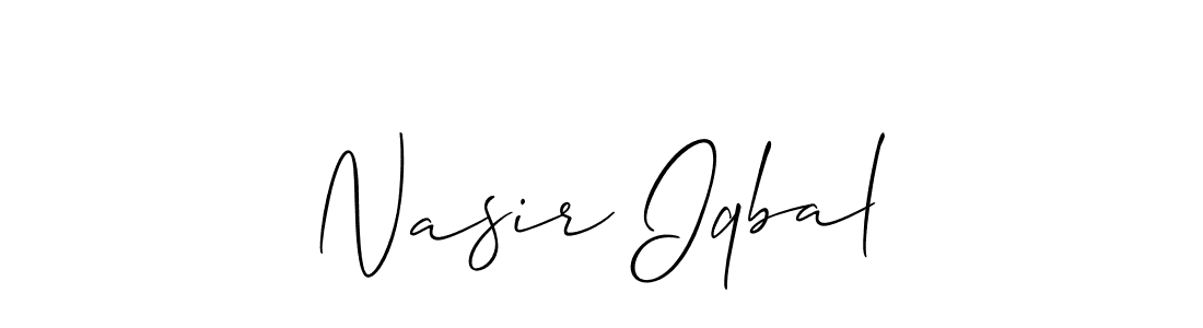 Design your own signature with our free online signature maker. With this signature software, you can create a handwritten (Allison_Script) signature for name Nasir Iqbal. Nasir Iqbal signature style 2 images and pictures png